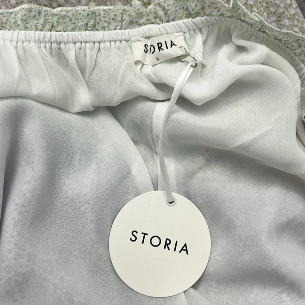 Storia Babydoll‎ Dress NWT Color Block Dress Boutique Size L H14